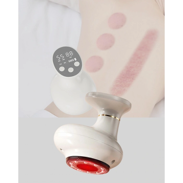 Nevamel® 3’ü 1 Arada Şarjlı Masaj Cihazı Kupa Terapisi Sıcak Kompres Gua Sha