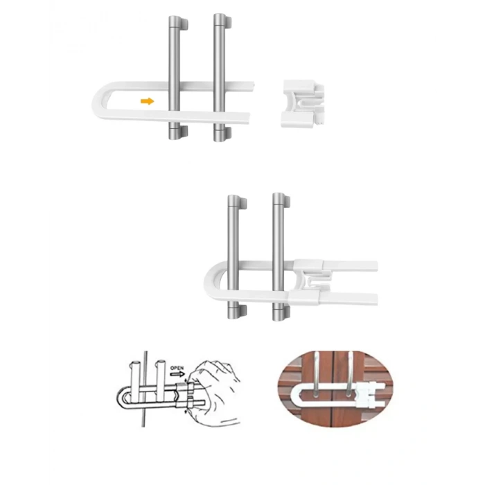 Nevamel® 4 Adet Çok Amaçlı Dolap Kilidi Bebek ve Çocuk Koruması İçin Güvenli Çözüm