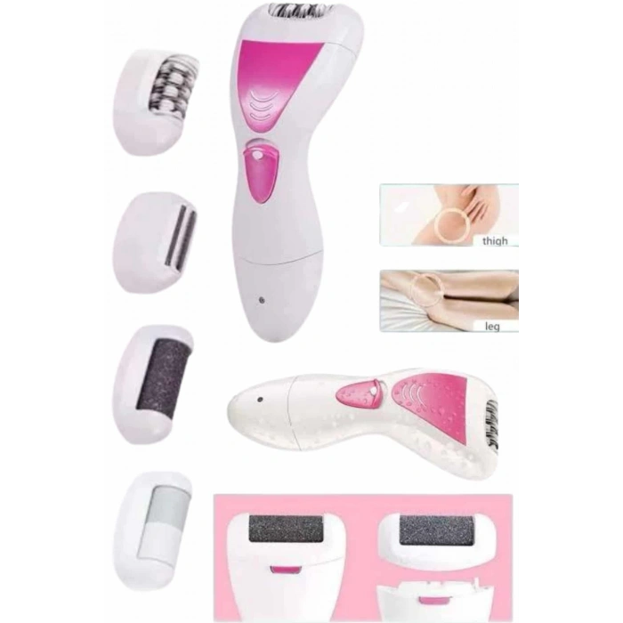 Nevamel 4 Başlıklı Bakım Cihazı Epilatör Tüy Alma Makinesi Topuk Törpüsü