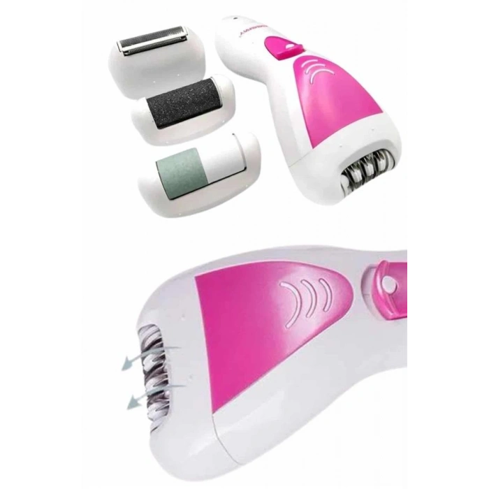 Nevamel 4 Başlıklı Bakım Cihazı Epilatör Tüy Alma Makinesi Topuk Törpüsü