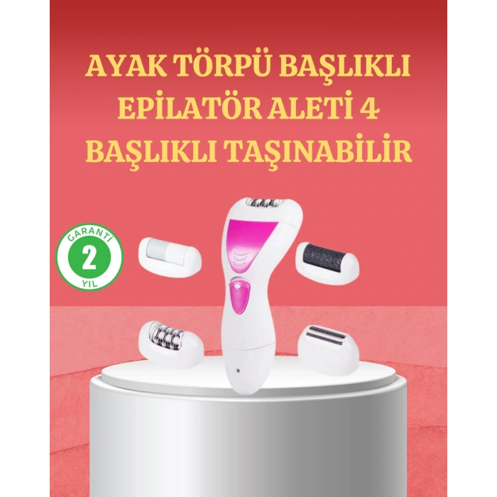 Nevamel 4 Başlıklı Kablosuz Şarjlı Epilasyon Cihazı