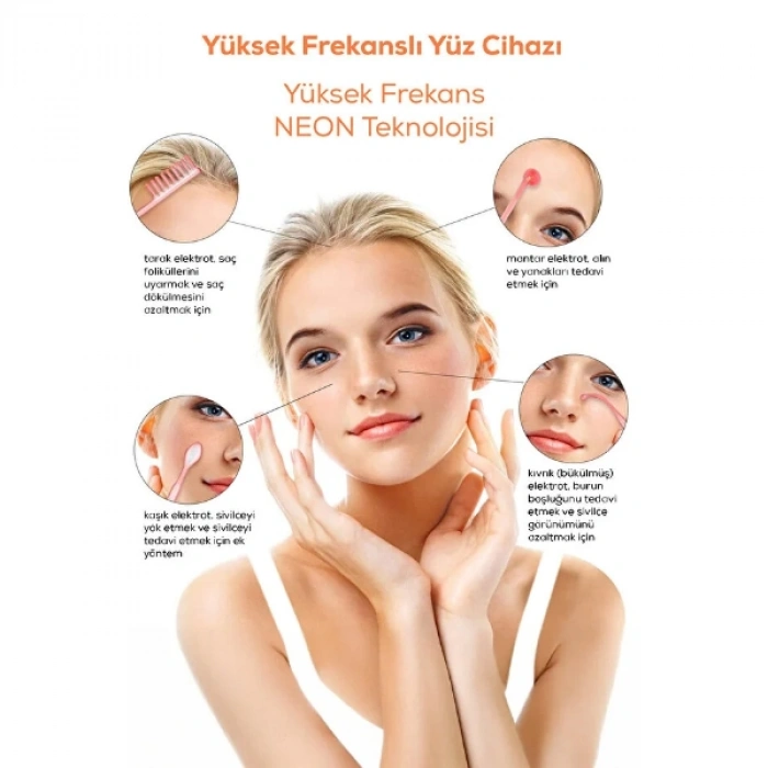 Nevamel 4 Başlıklı Yüksek Frekanslı Cilt Bakım Analiz Cihazı