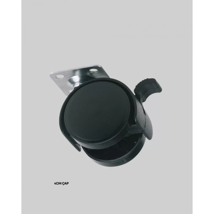 Nevamel® 4 cm Kilitli Mobilya Tekerleği Tekli Sessiz ve Dayanıklı