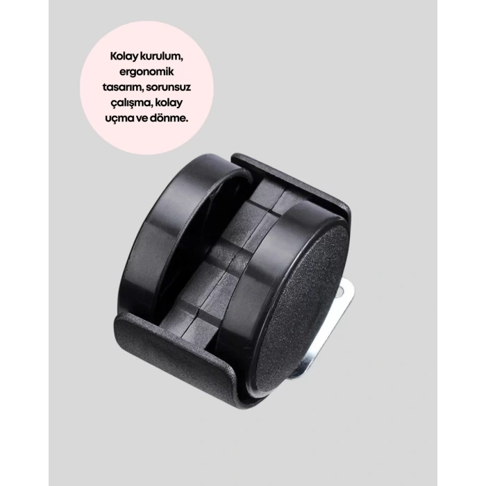 Nevamel® 4 cm Kilitsiz Masa Ayağı Tekli Sessiz ve Akıcı Hareket