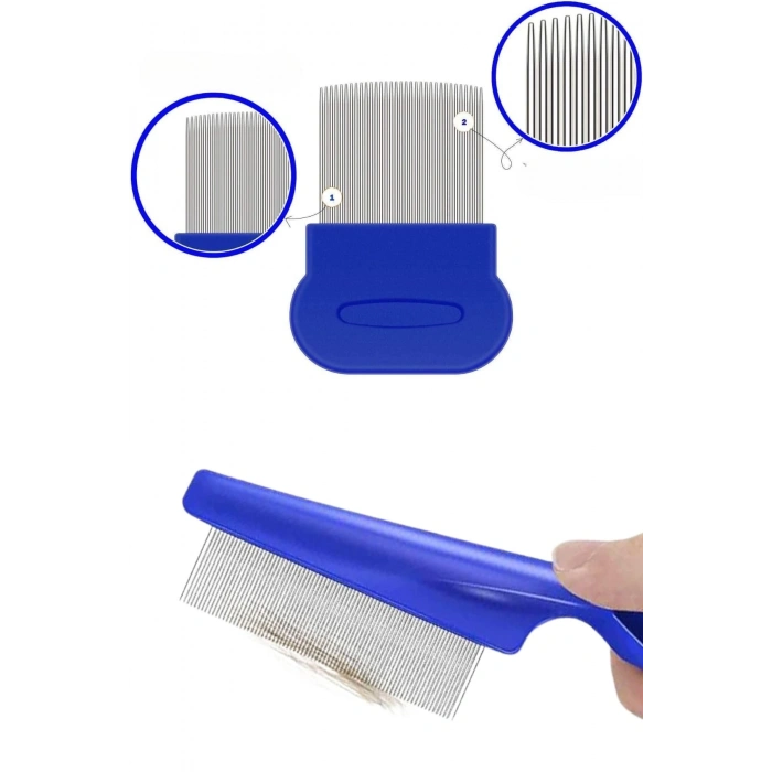 Nevamel® 4lü Bit Evcil Hayvan Tarak Seti Kedi Köpek Bit Tarak Seti Pire Tarağı