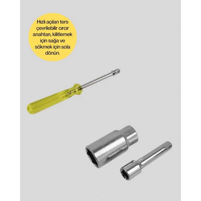 Nevamel® 40 Parça Lokma Anahtar Seti Ayna Yüzey Karbon Çelik Dayanıklı Tamir Takımı