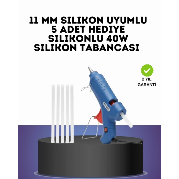 Nevamel® 40W Sıcak Silikon Tabancası 5 Silikon Hediyeli Dayanıklı Tasarım