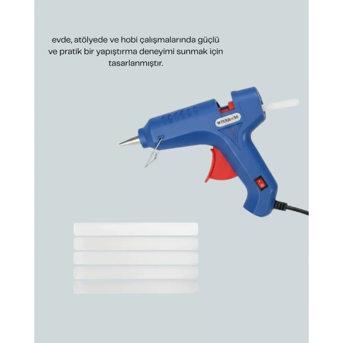 Nevamel® 40W Sıcak Silikon Tabancası 5 Silikon Hediyeli Dayanıklı Tasarım