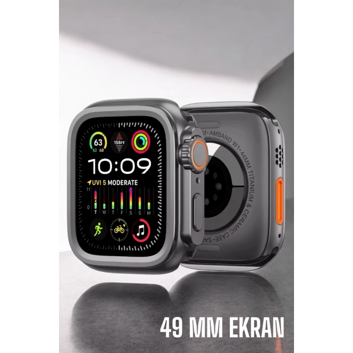 Nevamel 45 MM Gri Kasa Ultra Akıllı Saat Sesli Görüşme Sağlık Takibi Suya Dayanıklı