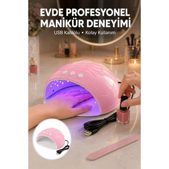 Nevamel® 45W Güçlü Ultraviyole Işıklı Oje Kurutucu Cihaz Yeni Nesil