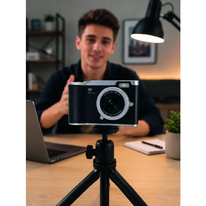 Nevamel® 48 MP Dijital Kamera 4K Video Çekim Özellikli Kompakt Tasarım