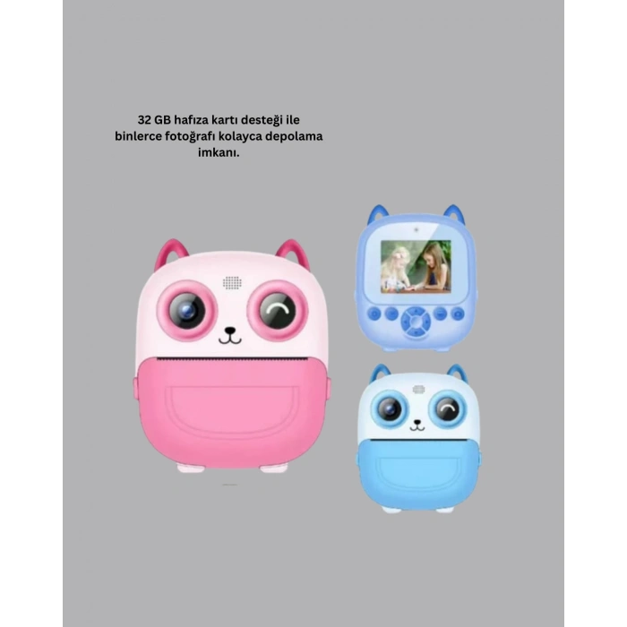 Nevamel 48MP Çocuk Kamera Oyun ve Müzik Destekli Termal Yazıcı