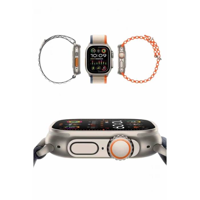 Nevamel 49mm Akıllı Saat Amoled Ekranlı Kadın Erkek Kol Saati Plastik Kordon