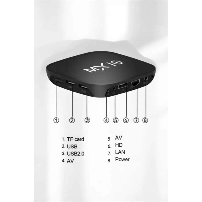 Nevamel 4K TV Uyumlu HD Çözünürlüklü Mx Box S 8 GB