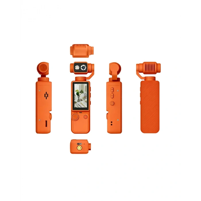 Nevamel® 4K Video Çekim Özellikli Gimbal Kamera 180 Derece Dönebilen Lens Stabil Çekim