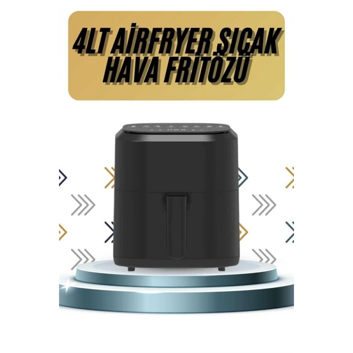 Nevamel 4L Airfryer Hazneli Hava Fritözü Yağsız Fritöz Taşınabilir Fırın İşlevi Gören Pratik