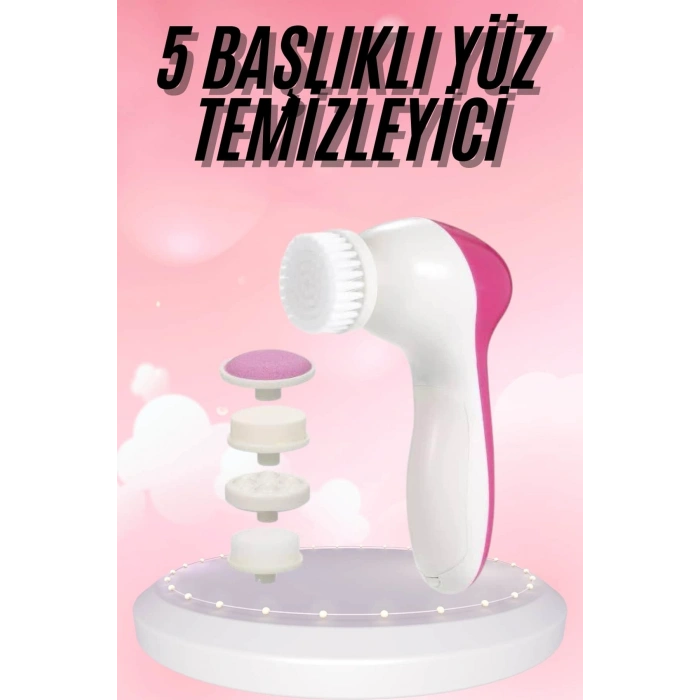 Nevamel 5 Başlıklı Titreşimli Cilt Temizleme Seti Canlandırıcı ve Onarıcı