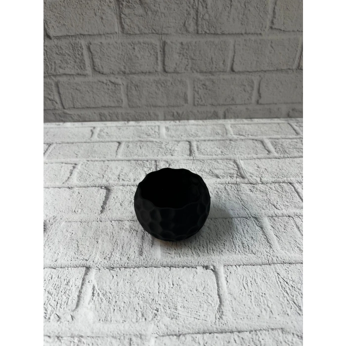 Nevamel® 5 cm Küçük Siyah Saksı Minimal Tasarım Sukulent ve Kaktüs Saksısı