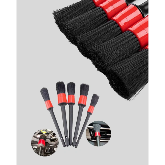 Nevamel 5li Araç Temizlik Fırça Seti-Detaylı Temizlik İçin Çok Amaçlı Fırçalar
