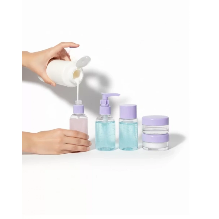 Nevamel® 5 Parça Şeffaf Seyahat Kozmetik Seti 30 ml