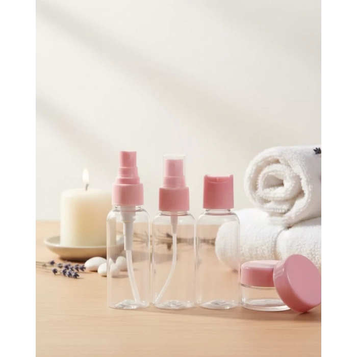 Nevamel® 5 Parça Seyahat Boy Kozmetik Seti Şeffaf Düzenleyici