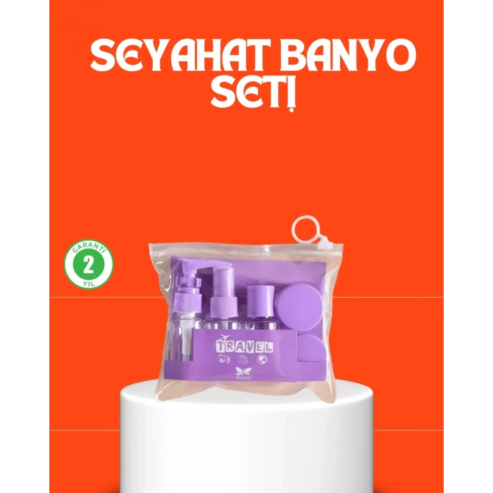 Nevamel® 5 Parça Seyahat Kişisel Bakım Seti Şişe Sprey Krem Kutulu