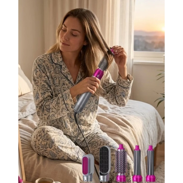 Nevamel® 5 Parçalı Saç Şekillendirme Seti Isı Kontrollü Kolay Kullanım ve Hızlı Sonuç