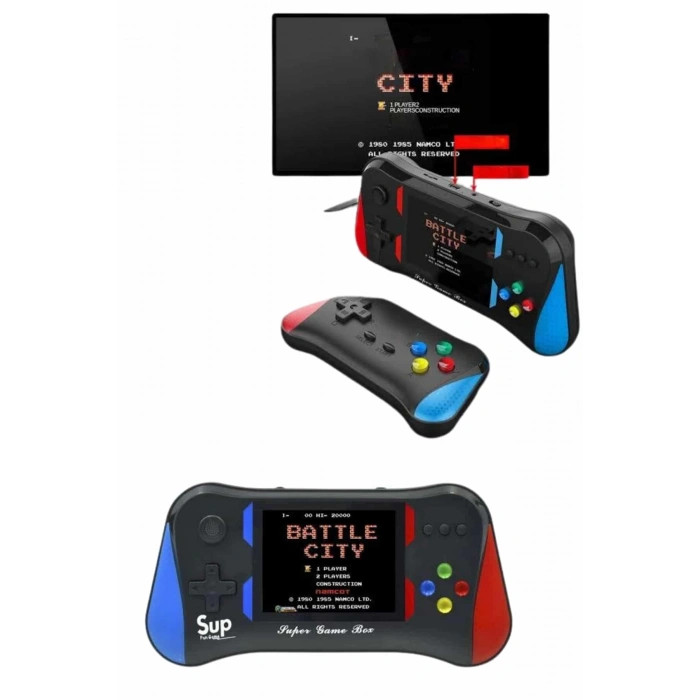 Nevamel 500 Oyunlu Retro Sup Konsolu Taşınabilir Mini Gamepad 35 İnç Ekran