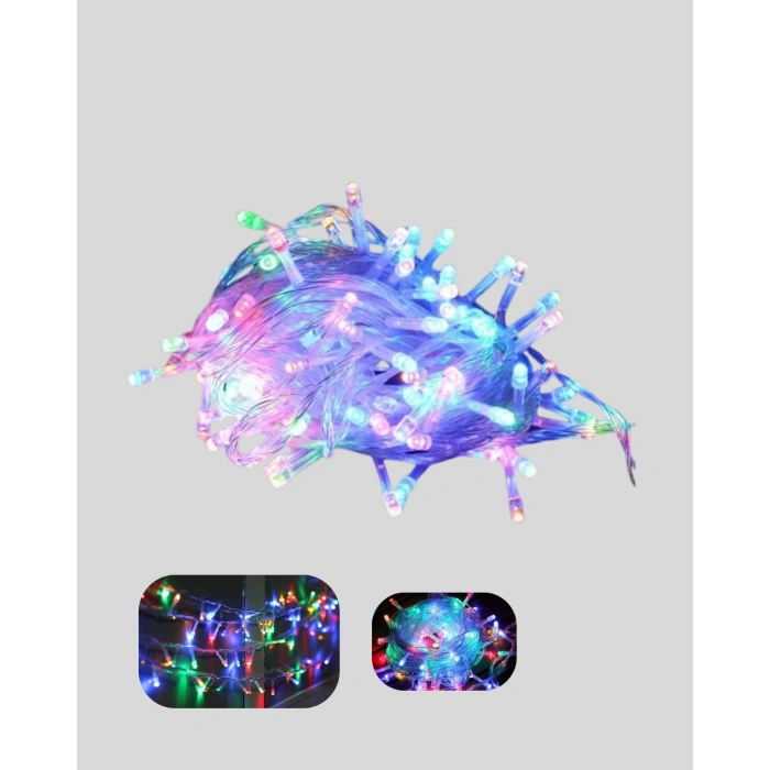 Nevamel® 50’li LED Şeffaf Kablolu 5 m Aydınlatma Işık Süsleme Led