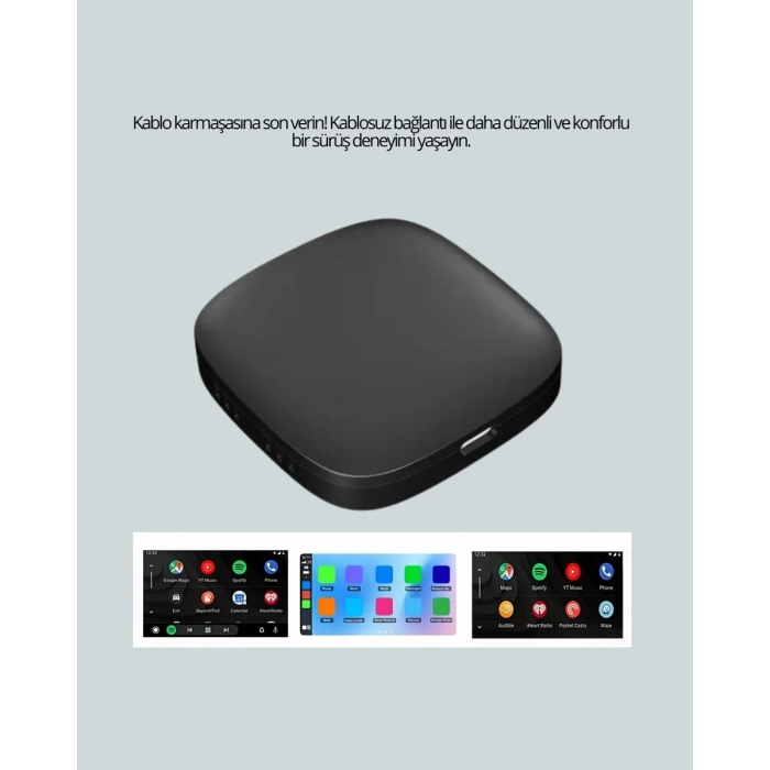 Nevamel® 5.8GHz WiFi Destekli Kablosuz Android Auto Dönüştürücü Yeni Nesil