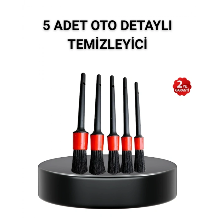 Nevamel® 5’li Detay Temizlik Fırçası Seti Araç İç Dış Jant Motor Çok Amaçlı