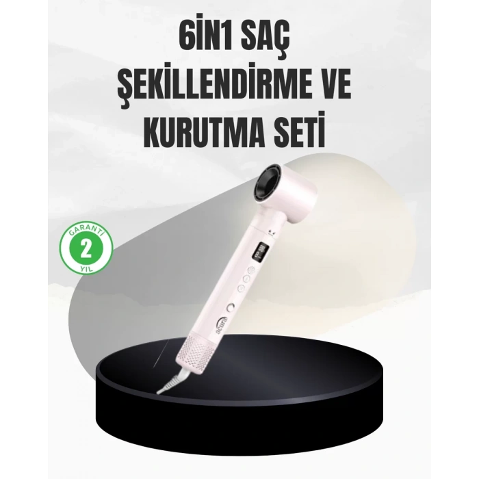 Nevamel® 6 Başlıklı Hızlı Kurutma ve Bukle Şekillendirme Seti