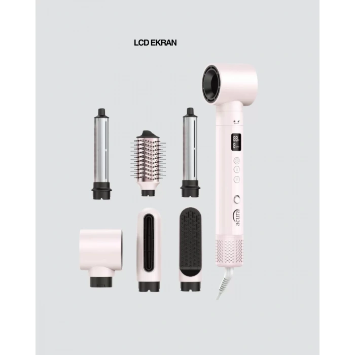 Nevamel® 6 Başlıklı Hızlı Kurutma ve Bukle Şekillendirme Seti