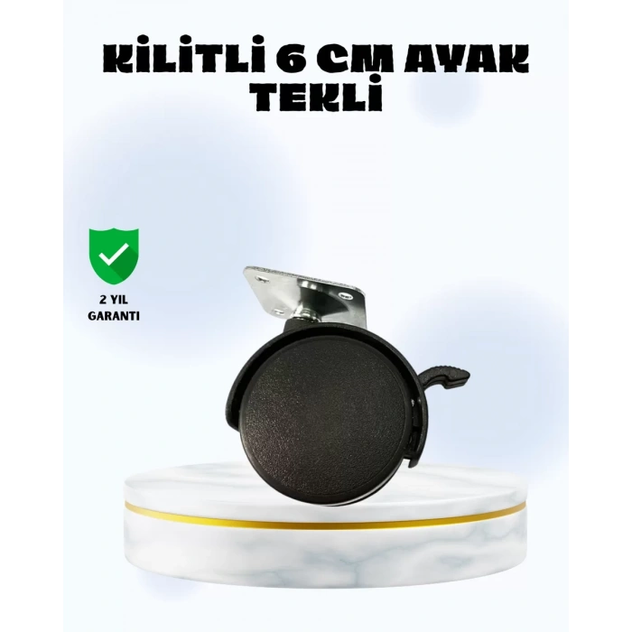 Nevamel® 6 cm Kilitli Tekerlek Ayak Tek Adet