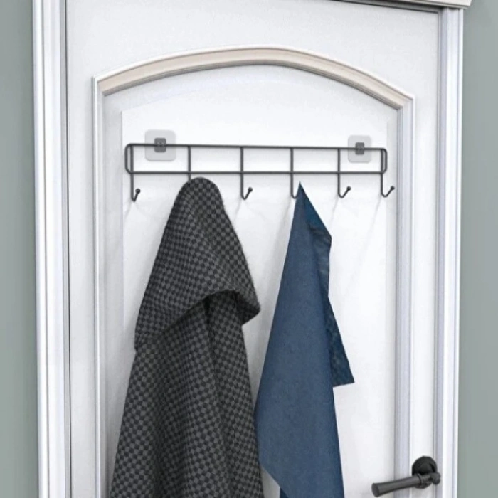 Nevamel® 6lı Yapışkanlı Kapı Arkası Askı