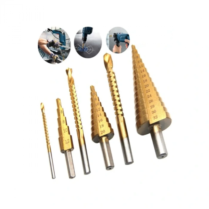 Nevamel 6 Parça Kademeli Matkap Ucu Seti