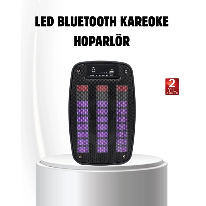Nevamel® 6.5” LED Işıklı GTS 1793 Bluetooth Hoparlör Güçlü Bass ve FM Destekli