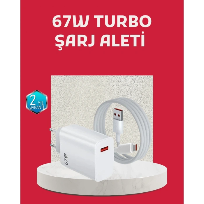 Nevamel® 67 Watt Turbo Şarj Cihazı Motorola G30 G50 G60 G82 Uyumlu