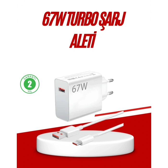 Nevamel® 67 Watt Type C Hızlı Şarj Cihazı Huawei P30 P40 Mate 20 Pro Uyumlu