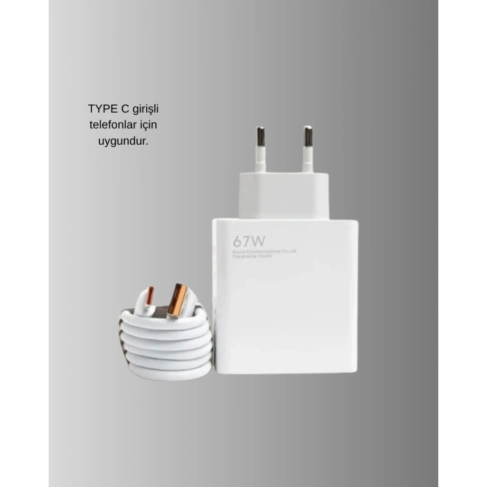Nevamel 67W Turbo Type-C Hızlı Şarj Adaptörü – Akıllı Koruma Çipli Hızlı Şarj Destekli