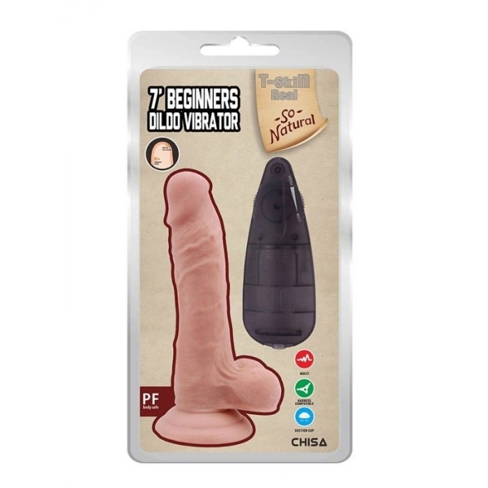 Nevamel® 7’ Beginners Dildo Vibrator Flesh