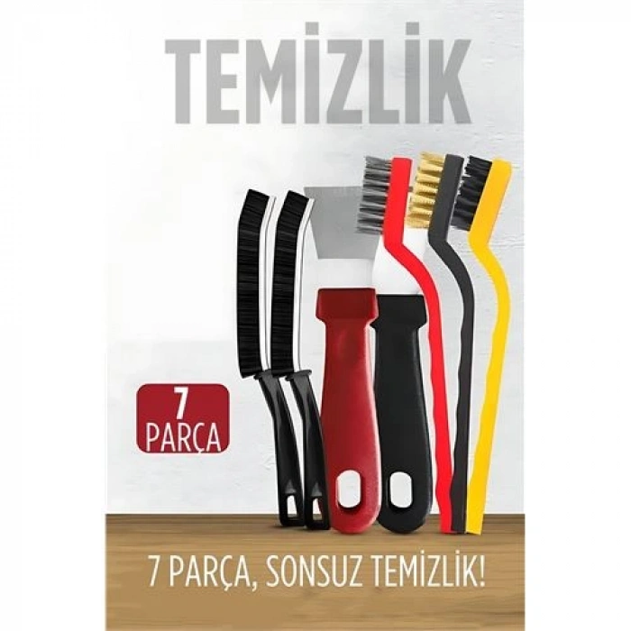Nevamel® 7 Parça Çok Amaçlı Temizlik Spatula ve Fırça Seti