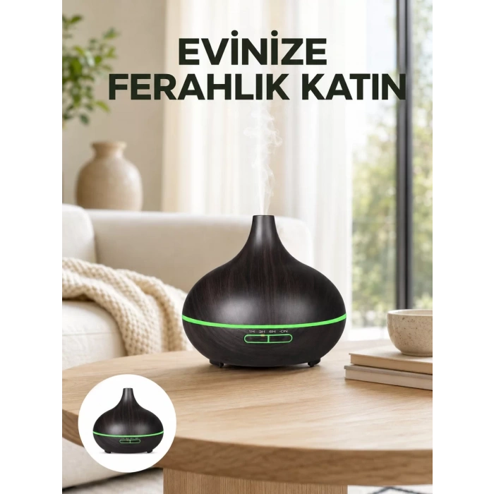 Nevamel® 7 Renk Işıklı Ultrasonik Hava Difüzörü – Sessiz ve Güvenli Kullanım Yeni Nesil