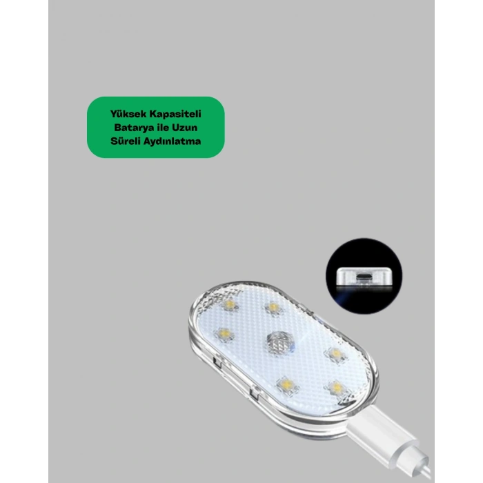 Nevamel 7 Renk Modlu Dokunmatik Sensörlü Mini LED Araç İçi Lamba