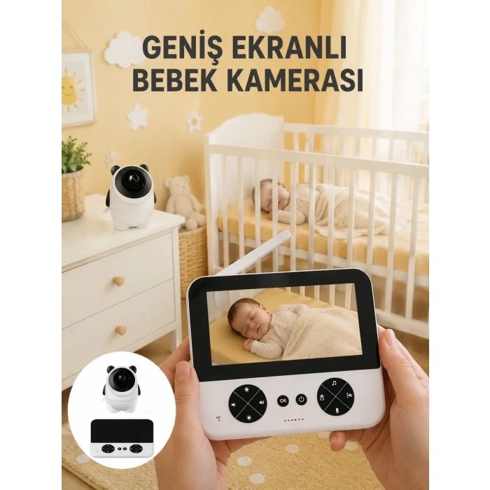 Nevamel® 720P HD Gece Görüşlü Kablosuz Bebek Kamerası İki Yönlü Sesli Yeni Nesil