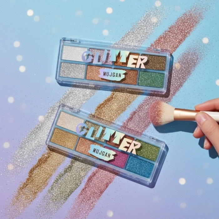 Nevamel® 8 Renk Yaz Glitter Far Paleti - 2li Set