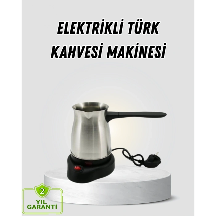 Nevamel 800W Paslanmaz Elektrikli Cezve Gizli Rezistans ve Ergonomik Kulp