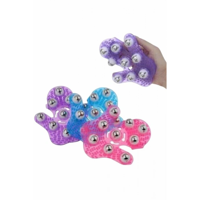 Nevamel® 9 Bilyeli Masaj Eldiveni Tüm Vücut Masajına Uygun Kafa Masaj Aleti