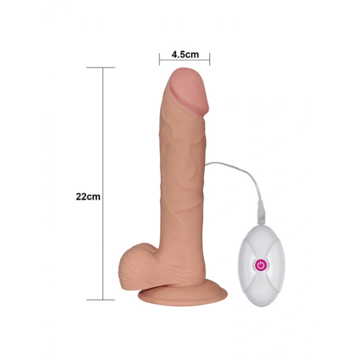 Nevamel® 9 İnç The Ultra Soft Dude Vibrating Realistik Vibratör