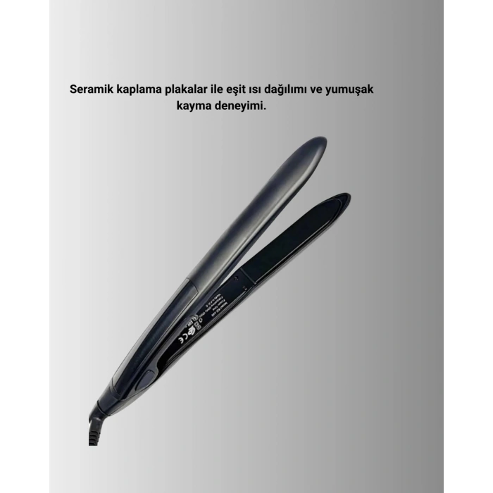 Nevamel A Kalite Orijinal 2025 Isı Ayarlı Titanyum Seramik Plakalı Profesyonel Saç Düzleştirici